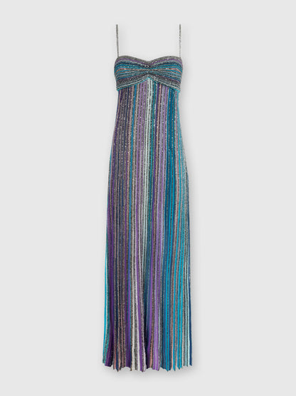 lamé pleated dress