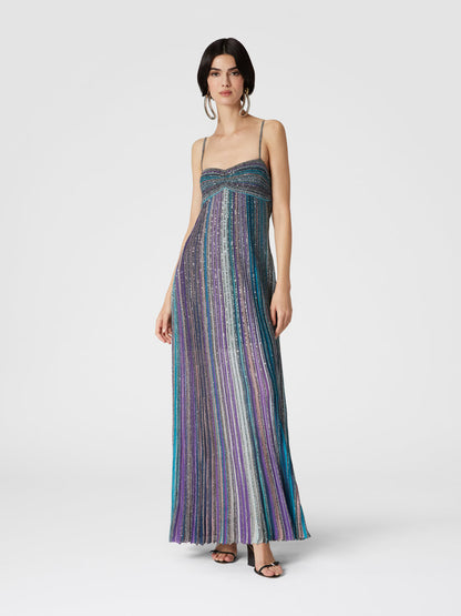 lamé pleated dress