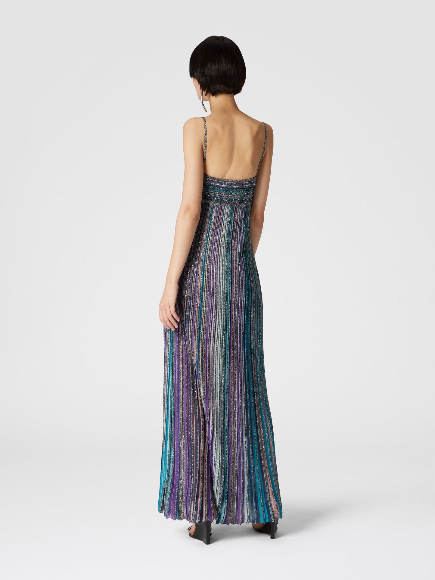 lamé pleated dress