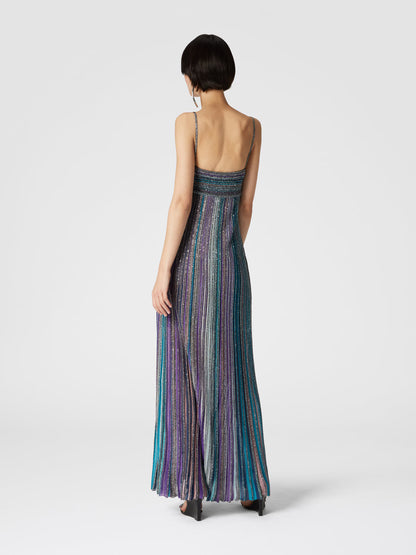 lamé pleated dress